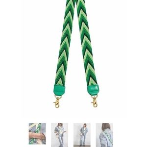 SALT Skinny “FLORA” strap 1.5 inches wide,41 inches long with Jade Leather green